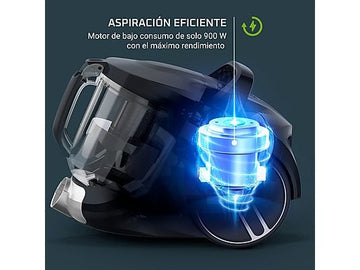 Aspirador Trineo sin Bolsa Rowenta Compact Power XXL (RO4B25), 2.5 L, Negro