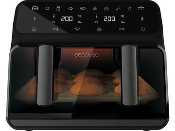 Freidora de aire Cecotec Cecofry Advance 9000 Window, 9 L, 2200W, Negro