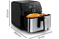 Freidora de aire Moulinex Easy Fry Mega EZ855D, 7.5 L, 8 programas, Inox