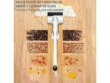 Fregona Eléctrica sin Cable Rowenta X-Clean 10, Aspira y Friega, Blanco