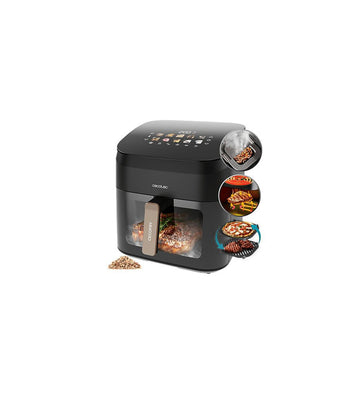 Freidora de aire Cecotec Cecofry&Grill Smokin’ 8500, 8.5 L, 2200W, Negro