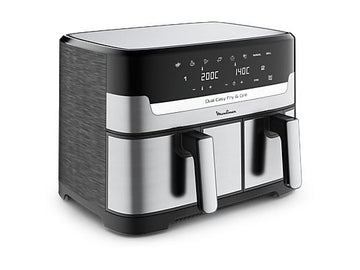 Freidora de aire Moulinex Dual Easy Fry & Grill EZ905D, 8.3 L, Inox