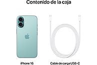Apple iPhone 16, Verde Azulado, 128 GB, 6.1