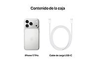 Apple iPhone 17 Pro, Plata, 512 GB, 6.3