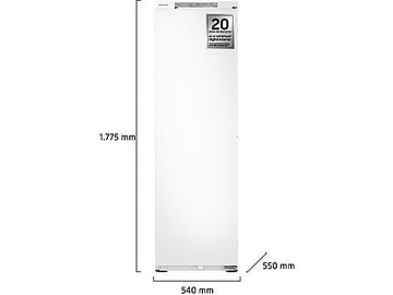 Congelador vertical integrable Samsung BRZ22700EWW/EF, 218 L, 177.5 cm, No Frost, Wifi, Blanco