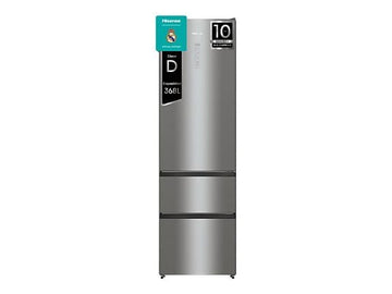 Frigorífico Combi Hisense RM469N4ACD, 368 L, 3 Puertas, Inox - Electrodomésticos Idea SL