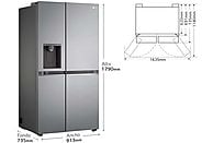 Frigorífico Americano LG GSLV71PZTD, 635 L, No Frost, Inox Antihuellas
