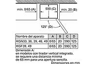 Frigorífico Combi Bosch KGN36VWEA, 326 L, No Frost, Cajón VitaFresh, Blanco