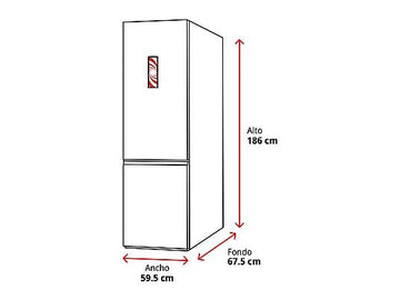 Frigorífico Combi LG GBV3100CPY, 344 L, No Frost, DoorCooling+™, FRESHBalancer™, Inox Antihuellas
