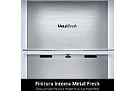 Frigorífico Combi LG GBV5250CPY, Total No Frost, 387 L, Clase C, Inox Antihuellas