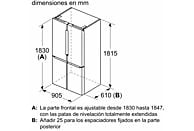 Frigorífico Multidoor Bosch KFN96APEA, 605 L, 183 cm, Inox