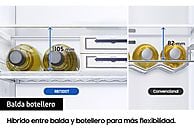 Frigorífico combi Samsung Smart RB34C602DSA/EF, 344 L, 185.3 cm, No Frost, Inox