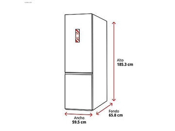 Frigorífico combi Samsung Smart RB34C602DSA/EF, 344 L, 185.3 cm, No Frost, Inox