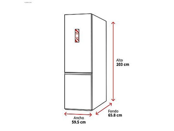 Frigorífico combi Samsung Smart RB38C605DS9/EF, 390 L, 203 cm, No Frost, Inox