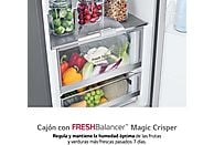 Frigorífico una puerta LG GLM71MBCSF, No Frost, DoorCooling+™, ThinQ™, 386 L, Inox