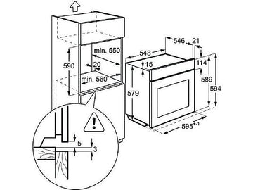 Horno AEG BPE642120M, 71 L, Multifunción, Limpieza Pirolítica, Grill, Inox Antihuella