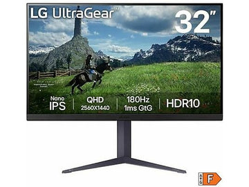 Monitor gaming LG 32GS85Q-B, 31.5", WQHD, Nano IPS, 1 ms, 180 Hz, HDR10, FreeSync & G-SYNC, Negro