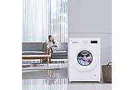 Lavadora LG F4X1008NWH, 8 kg, 1400 rpm, Clase A, Blanco Marfil