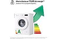 Lavadora LG F4X1008NWH, 8 kg, 1400 rpm, Clase A, Blanco Marfil