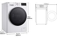 Lavadora LG Serie 550 (F4WR5510A0W), 10 kg, Clase A/A, Autodosificación, Blanco