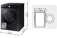Lavadora Samsung Bespoke AI™ (WW11DB7B94GBU3), 11 kg, Clase A, Negra