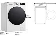 Lavadora LG Serie 700 (F4WR7011AGW), 11 kg, Clase A/A, Blanco