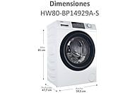 Lavadora Haier I-Pro Series 1 (HW80-BP14929A-S), 8 kg, Clase A, Blanco