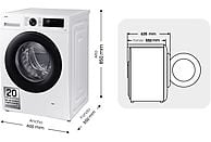 Lavadora Samsung WW90CGC04DAEEC, 9 kg, 1400 rpm, Clase A, Blanco