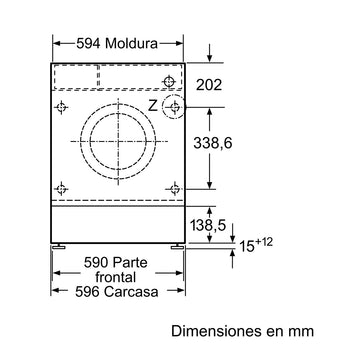 Lavadora Integrable Bosch WIW24307ES, 8 kg, 1200 rpm, Motor EcoSilence