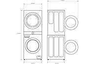 Torre de lavado LG WashTower™ (WT1210BBF), 12/10 kg, Inox Grafito