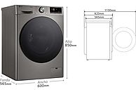 Lavadora secadora LG F4DR7011AGS, 11/6 kg, Clase A/A (Lavado/Centrifugado), Inox Antihuellas