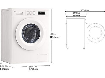 Lavadora secadora LG W4X1085NWH, 8/5 kg, Clase A (Lavado), Blanco Marfil