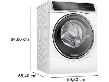 Lavadora secadora Bosch Serie 8 (WNC254A0ES), 10.5/6 kg, con i-DOS y Home Connect
