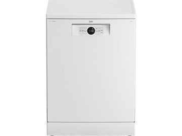 Lavavajillas Beko BDFN26640WC, 16 servicios, 6 programas, 59.8 cm, Tercera bandeja, Blanco