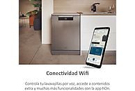 Lavavajillas Haier I-Pro Shine Series 3 XF 5C4M1X, 15 servicios, 10 programas, 60 cm, Motor Inverter, Wi-Fi, Gris