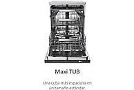 Lavavajillas Haier I-Pro Shine Series 3 XF 5C4M1X, 15 servicios, 10 programas, 60 cm, Motor Inverter, Wi-Fi, Gris