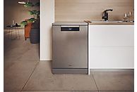 Lavavajillas Haier I-Pro Shine Series 3 XF 5C4M1X, 15 servicios, 10 programas, 60 cm, Motor Inverter, Wi-Fi, Gris