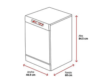 Lavavajillas Samsung DW50R4070FS/EC, 10 servicios, 6 programas, 44.9 cm, Inox