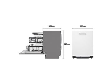 Lavavajillas LG DB476TXS, integrable, 14 servicios, 10 programas, 60 cm, Clase A