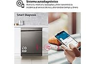 Lavavajillas libre instalación LG DF355FP.APZQEES, 60 cm, Inox antihuellas