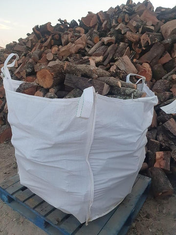 Saca de Leña de Encina | 350 kg, Leña Seca (Mínimo 10 Meses), Alto Poder Calorífico