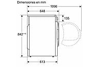 Secadora con bomba de calor Bosch Serie 4 WTR83200ES, 8 kg, A++, Blanco