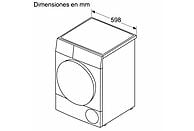 Secadora con bomba de calor Bosch Serie 4 WTR83200ES, 8 kg, A++, Blanco