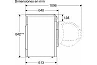 Secadora con bomba de calor Bosch Serie 6 (WQG245D0ES), 9 kg, A+++, Blanco