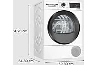 Secadora con bomba de calor Bosch Serie 6 (WQG245D0ES), 9 kg, A+++, Blanco
