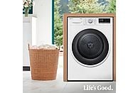 Secadora con bomba de calor LG RH90V5AV6N, 9 kg, A++, Blanco