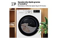 Secadora con bomba de calor LG RH90V9AV3N, 9 kg, A+++, Blanco