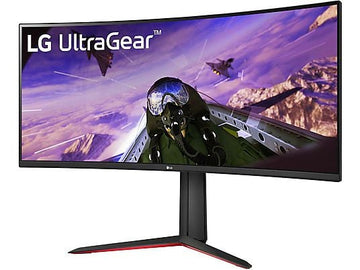 Monitor gaming LG UltraGear™ 34GP63AP-B, 34" UWQHD, 160 Hz, 5 ms, HDR10, FreeSync Premium, Curvo, Negro/Rojo