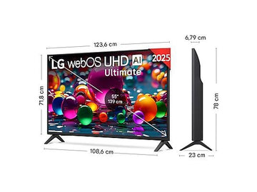 TV LED 55" LG 55UA75006LA, UHD 4K, α7 AI Processor 4K Gen8, Smart TV, Charcoal Black