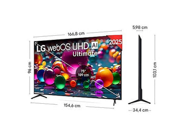 Televisor LG 75UA75006LA, 75 pulgadas, 4K UHD, Smart TV, Negro